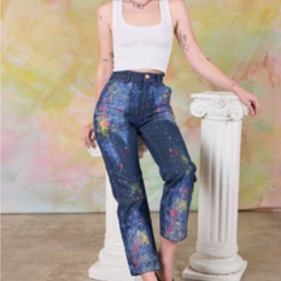 Big Bud Press Pants - Big Bud Press Painted Carpenter Jeans Size Large